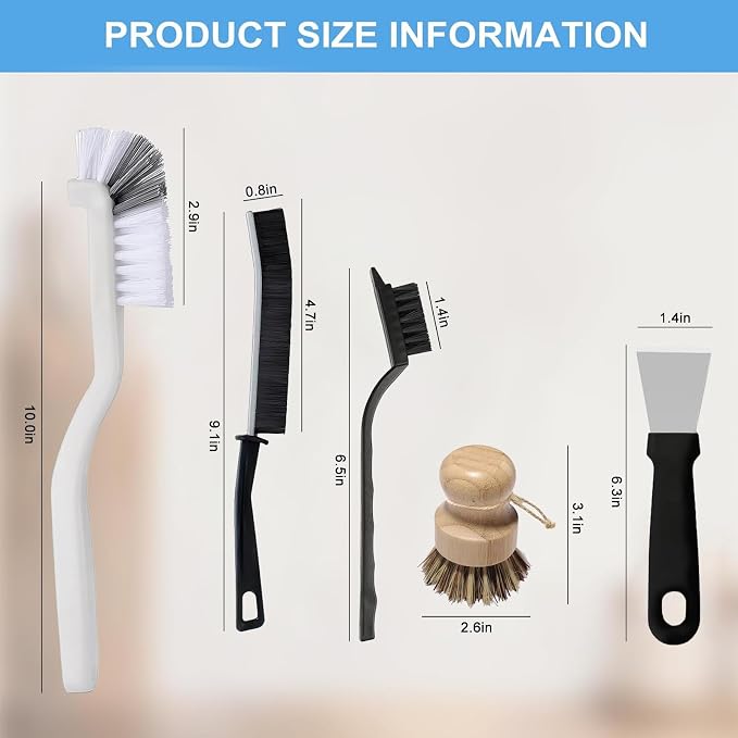 12Pcs Crevice Cleaning Brush Set, Hard Bristle Cleaning Supplies - Image 6