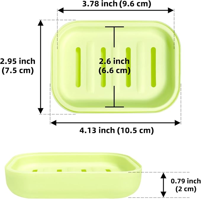 Double Layer Draining Soap Dish, Plastic Dishwashing Sponge Soap Holder - Image 2