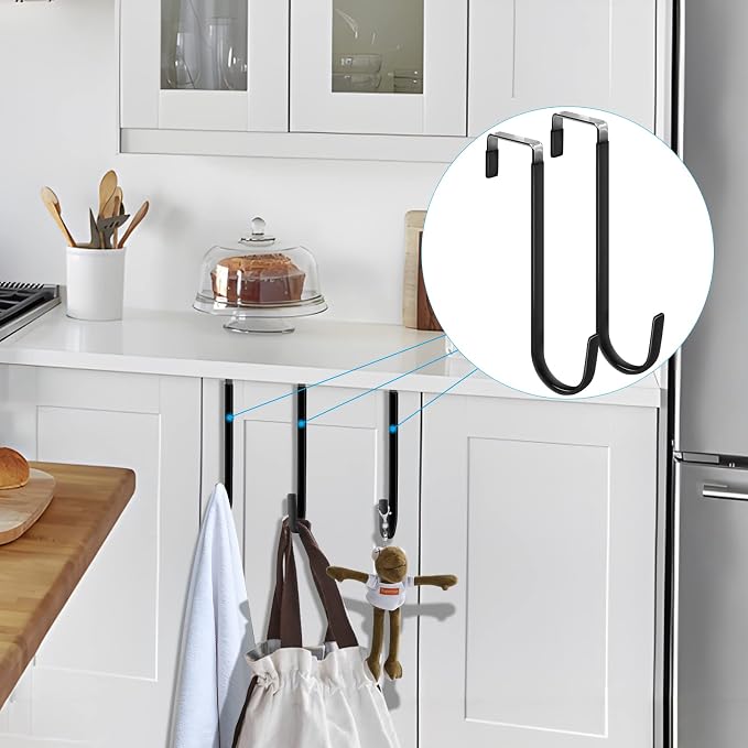 FYY Over The Door Hooks, 6 Pack Upgraded Long Door Hangers Hooks - Image 7