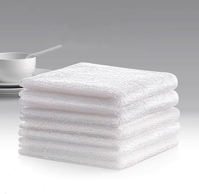 Bamboo Fiber Dish Cloths for Kitchen, Reusable Dish Towels, Double Layered by MakeyourPlantingDreams