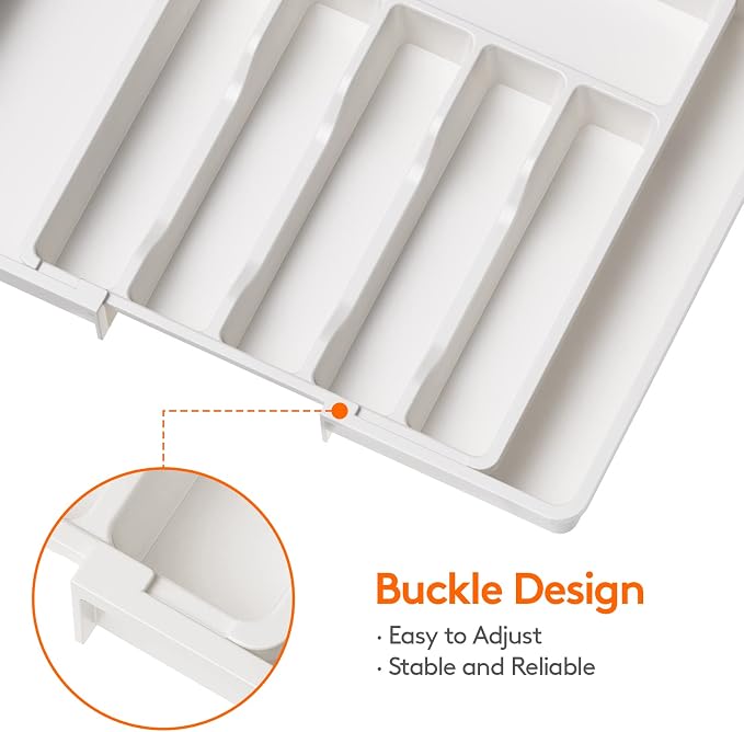 Lifewit Silverware Drawer Organizer, Expandable Utensil Tray - Image 5