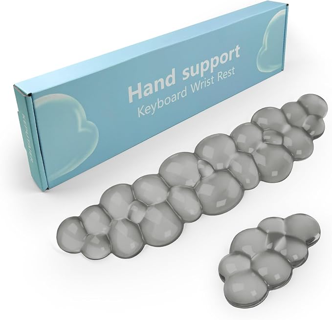 Gel Cloud Keyboard and Mouse Wrist Rest, Cute Wrist Support and Arm Support by KEPUTAIER
