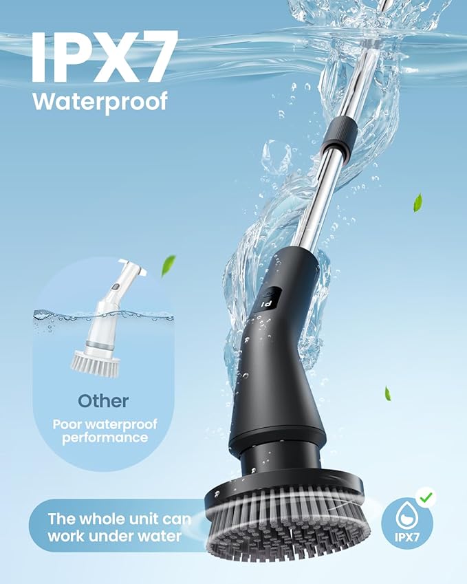 Leebein Electric Spin Scrubber, 2026 Upgraded Cordless Cleaning Brush Bathroom - Image 3