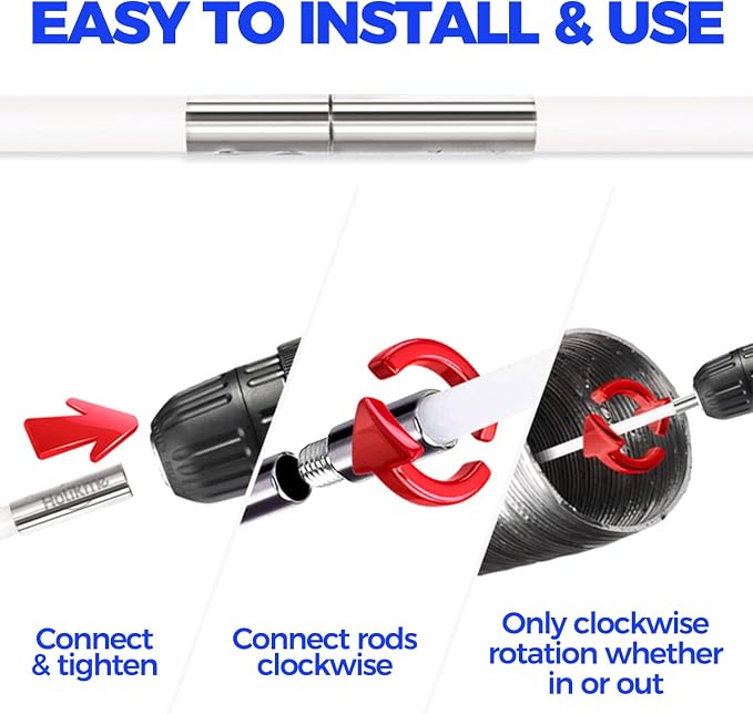 Holikme 30 Feet Dryer Vent Cleaner Kit, Flexible Lint Brush - Image 4