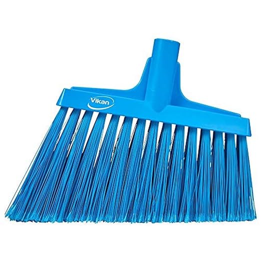 Vikan 29163 Flagged, Soft Angled Broom Blue by Vikan