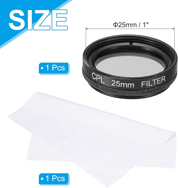 MECCANIXITY 25mm Circular Polarizer Filter, Double Sided Multi-Layer Coatings - Image 2
