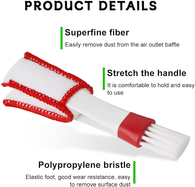 2 PCS Mini Duster for Car Air Vent, Double Ended Automotive Air Vent Microfiber - Image 3