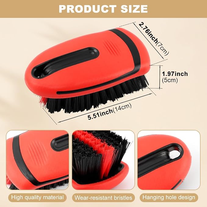 Carpet Brush, Scrub Brush Carpet Scrubber Stiff Bristle Detailing Scrub Brushes - Image 4