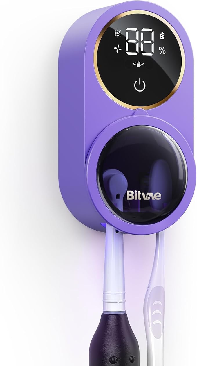 Bitvae Tooth Brush Holder for Bathroom, Infrared Sensing Toothbrush Cleaner by Bitvae