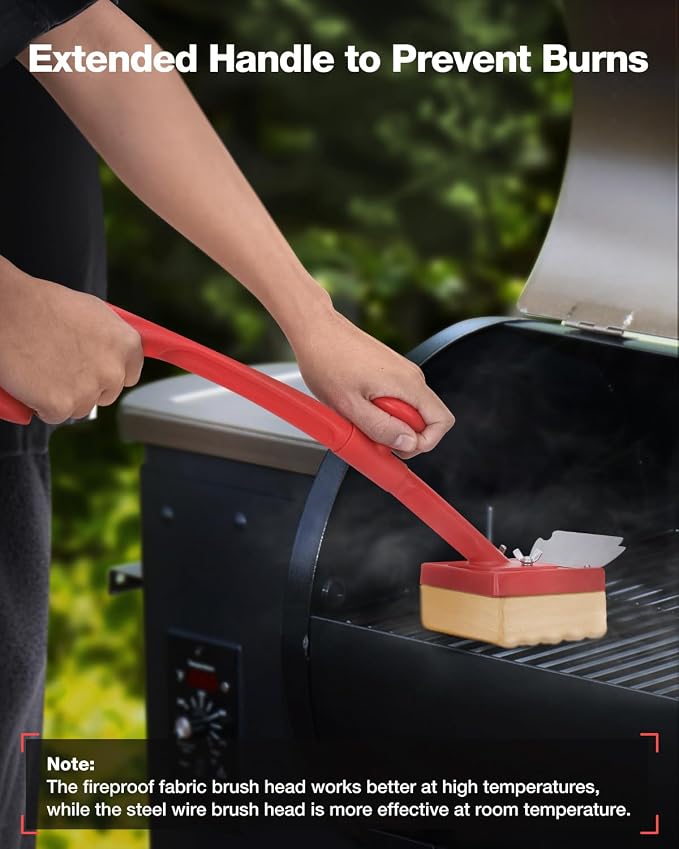 Grill Brush Bristle Free, Replaceable BBQ Cleaning Head, Safe Replacement - Image 5