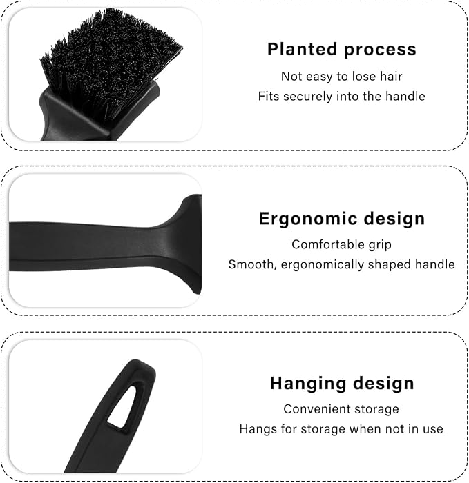 Car Carpet Cleaning Brush, Wheel Hub Scrub Brush Floor Mat Cleaning Brush - Image 3
