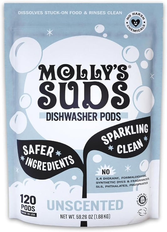 Molly's Suds Dishwasher Pods | Clean Dishwasher Detergent, Cuts Grease & Rinses by MollysSuds