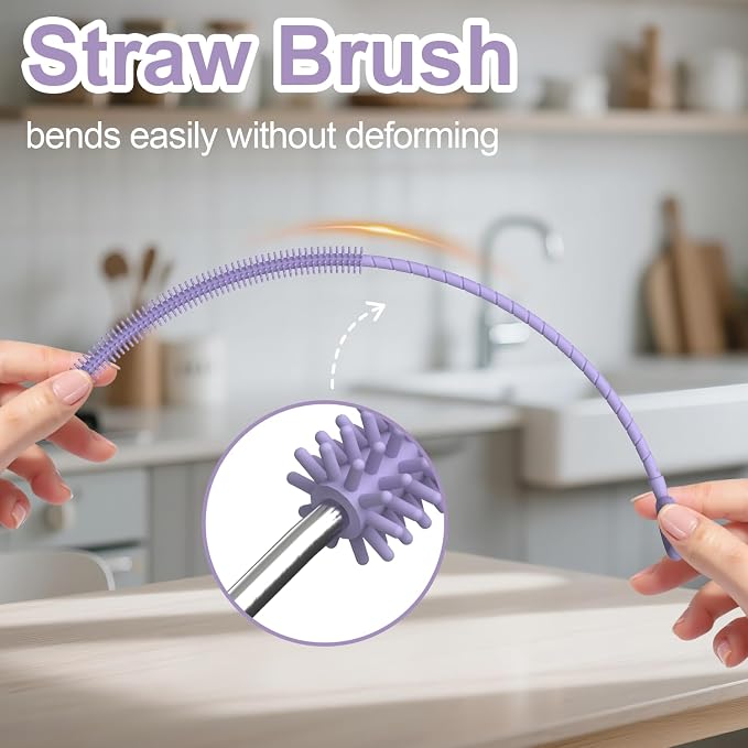 YOTIME Silicone Straw Cleaner Brush - Image 4