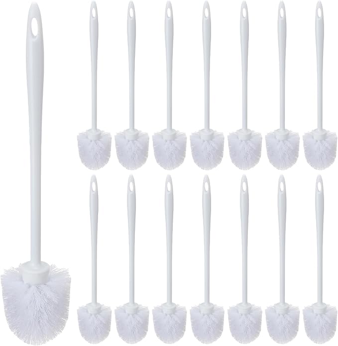 Tioncy 15 Pcs 14.2 Inch Toilet Brush Commercial Heavy Duty Toilet Bowl Cleaning by Tioncy