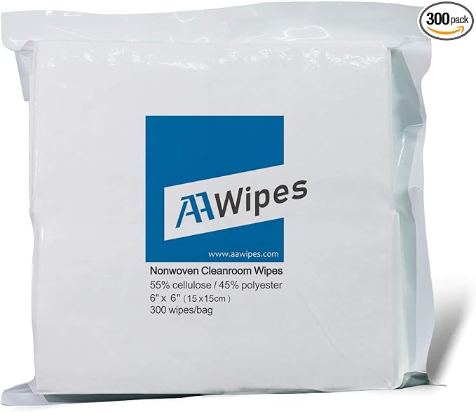 AAwipes Cleanroom Wipes 6" x 6" Lint Free Wipes Cellulose/Polyester Wipers by AAWipes