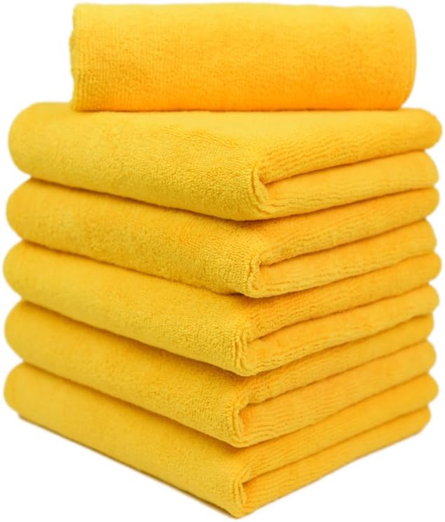 CARCAREZ Premium Microfiber Detailing Towels, 340 GSM Lint Free Car Buffing by CARCAREZ