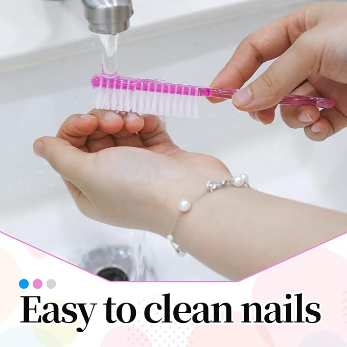 60 PCS Nail Scrubber Brush Set, Handle Grip Nail Brush Bulk Fingernail Scrubber - Image 5