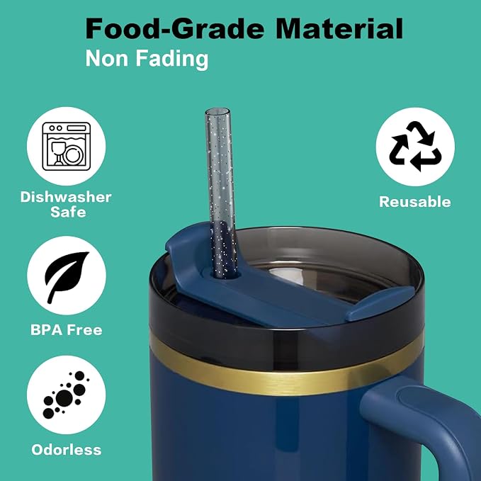 12 PCS Replacement Straws for Stanley|Owala|Simple Modern 40oz 30oz Tumbler - Image 4