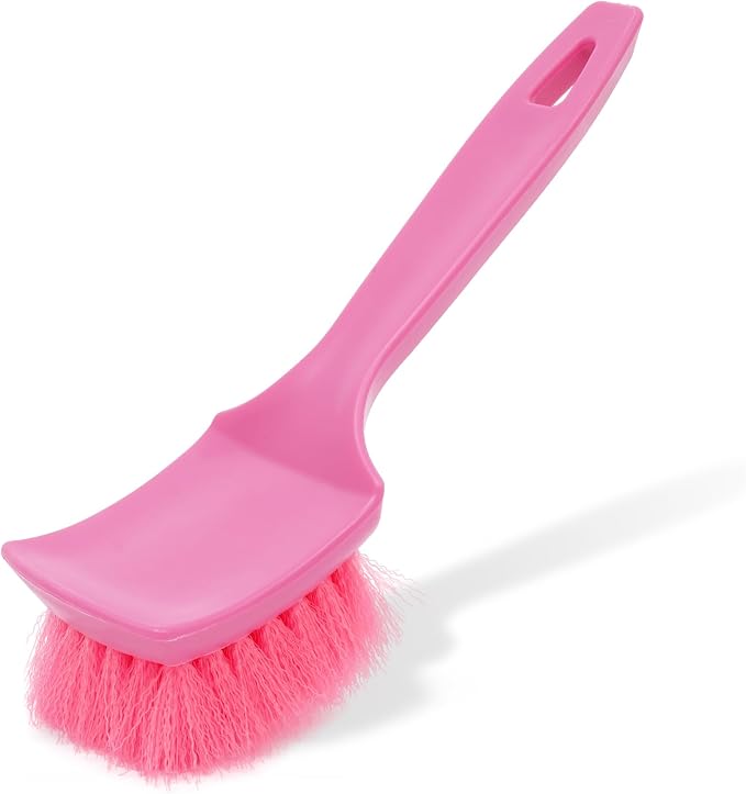 Pink Carpet Brush for Women, Soft Nylon Bristles for Cleaning Leather Seats and by Unknown