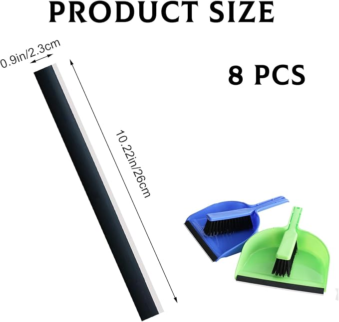 8 Pcs Dustpan Edge Replacement, 26cm Garbage Shovel Closing Edges Straps - Image 2