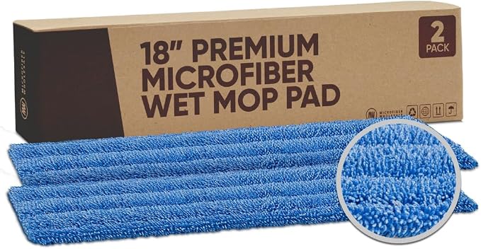 Microfiber Wholesale 18" Absorbent Microfiber Wet Mop Pad by MicrofiberWholesale