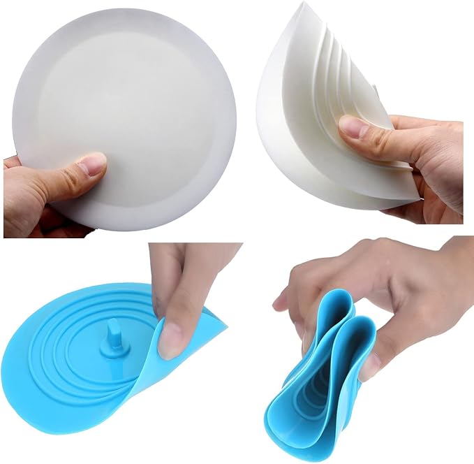 V-TOP Tub Stopper 2 Pack, 6 inches Large Silicone Drain Plug Hair Stopper Flat - Image 7