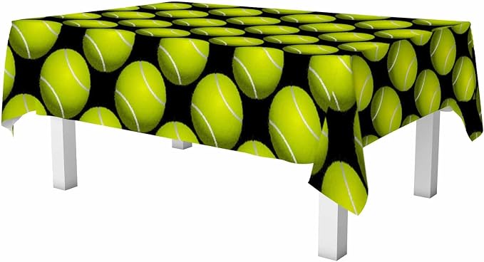 Tennis Table Cloth 52x70 Sport Leisure Recreation Yellow Green Rectangular - Image 6