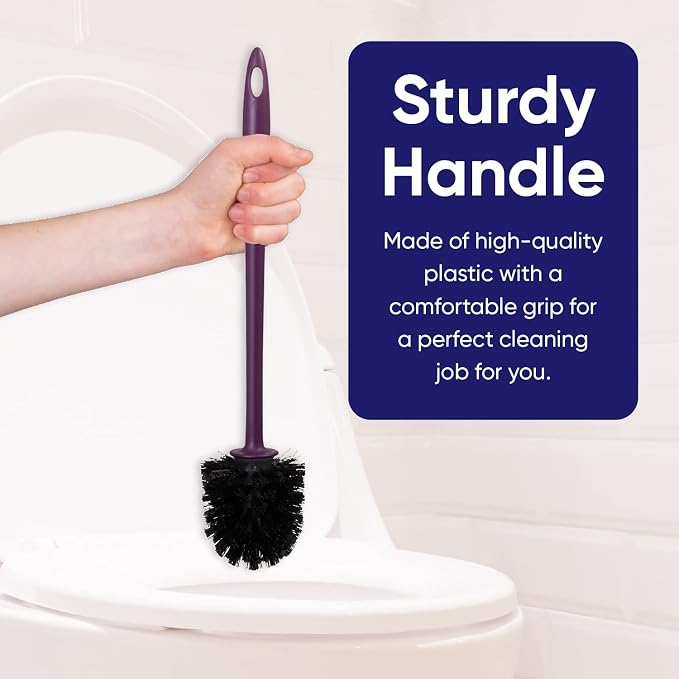 Toilet Brush Cleaner and Holder Purple 3 Pack Toilet Bowl Cleaner Brush - Image 9