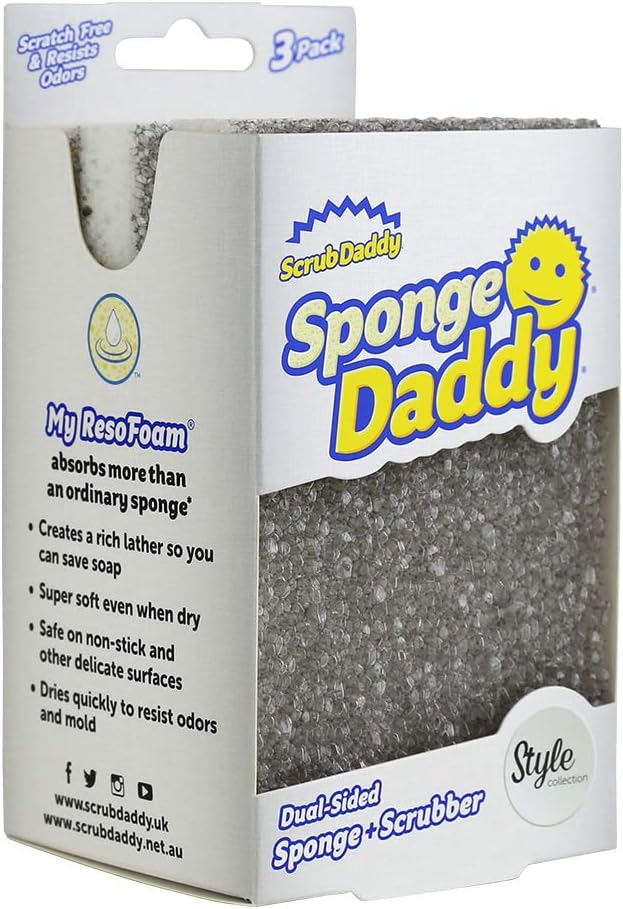 Scrub Daddy Sponge Daddy Style, Dual Sided Sponge Scrubber, Dish Sponges - Image 2