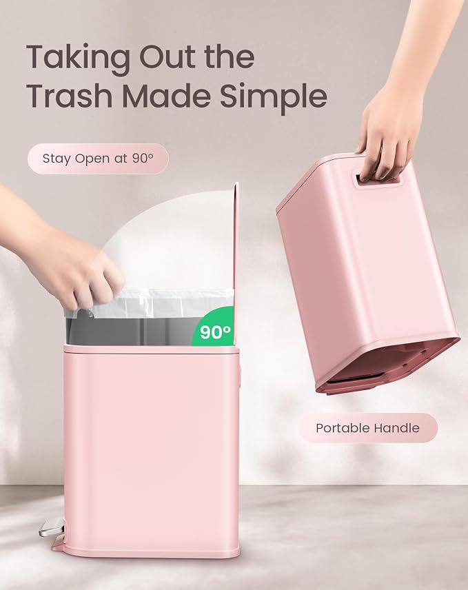 Cesun Small Bathroom Trash Can - Image 5