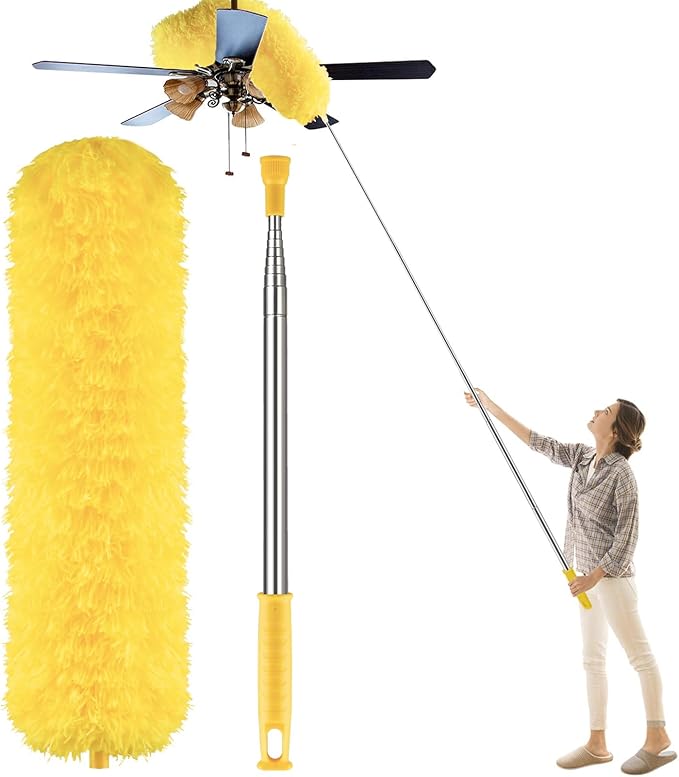 Dusters for Cleaning High Ceiling Fan, Newliton Microfiber Feather Duster by Newliton
