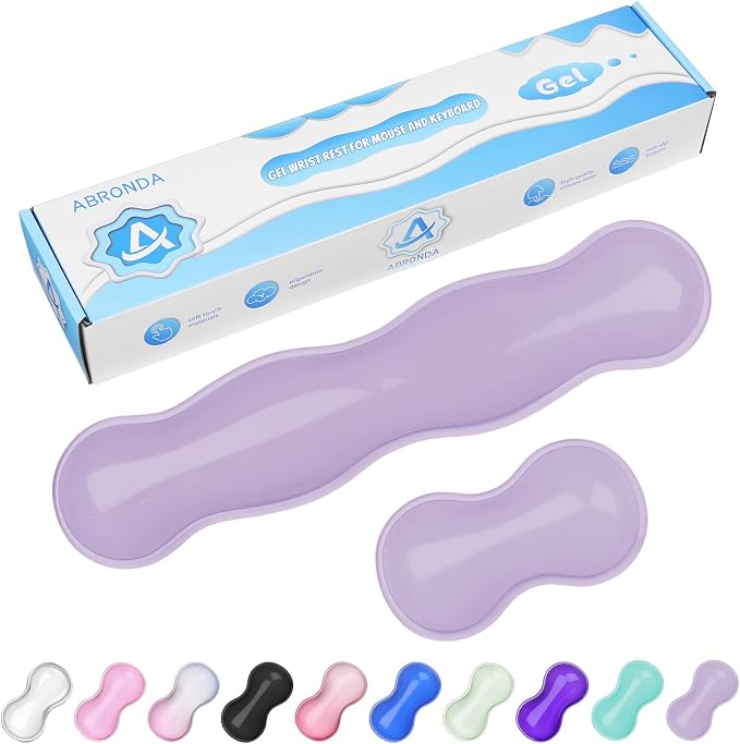 Gel Wrist Rest for Keyboard and Mouse, Wrist Rest for Keyboard, Mouse Wrist by ABRONDA