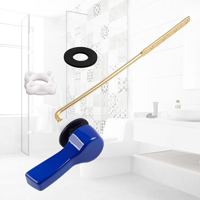 Hibbent Universal Metal Front Mount Toilet Handle Replacement Kit, Brass Toilet - Image 8