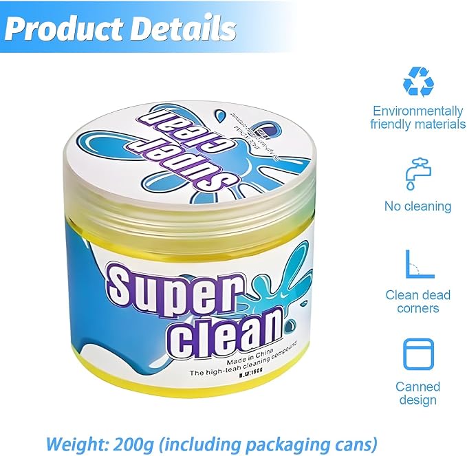 Moly Magnolia Cleaning Gel for Car, Universal Detailing Putty Gel Detail Tools - Image 2