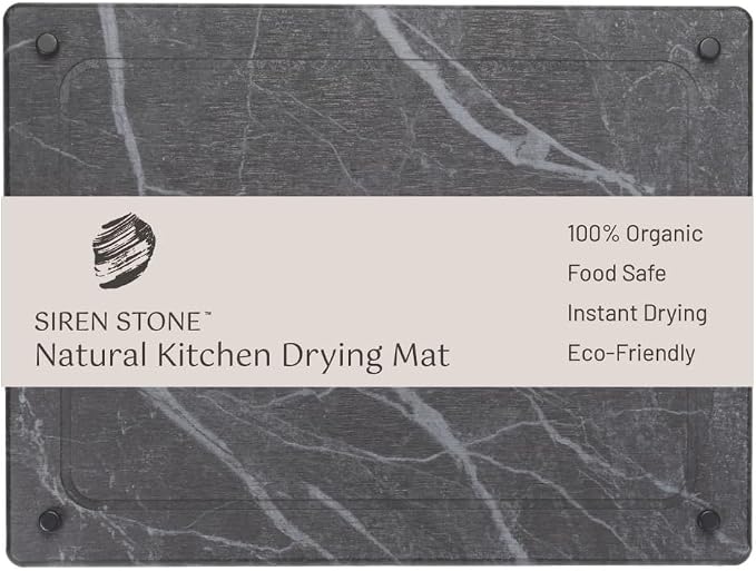 Natural Dish Drying Mat – Eco-Friendly, Rapid-Dry Technology | Modern Design | by SirenStone