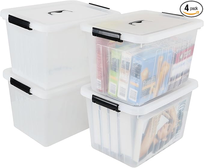 Zopnny 25 Quart Clear Storage Bin by Zopnny