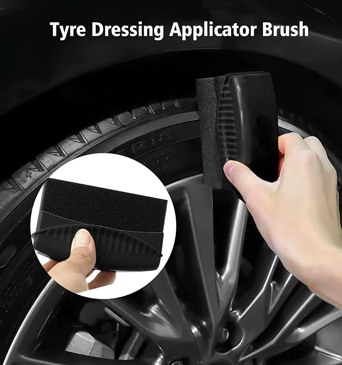 YeewayVeh Wheel Cleaning Kit, Tire Dressing Applicator and Car Detailing Brush - Image 6