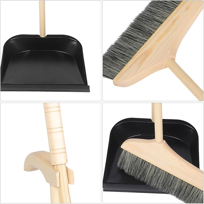 GANAZONO Broom and Dustpan Set Long Handle Household Cleaning Tools Indoor - Image 5