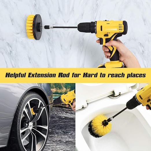 SHIELDPRO 18 Pack Drill Brush Attachment Set, Power Cleaning Scrub Brushes - Image 7