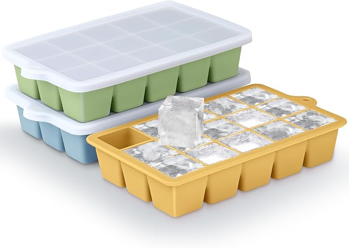 Silicone Ice Cube Trays 3Packs, Easy Release Ice Cube Molds by Unknown