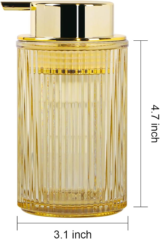 Amber Foaming Soap Dispenser, Glass Foam Hand Soap Dispenser - Image 7