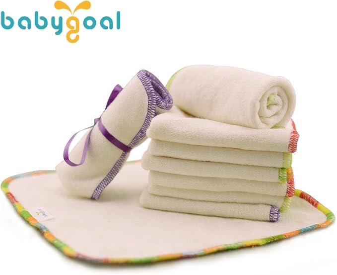 babygoal Reusable Rayon from Bamboo Baby Wipes, 12 Pack Washable Small Size - Image 2