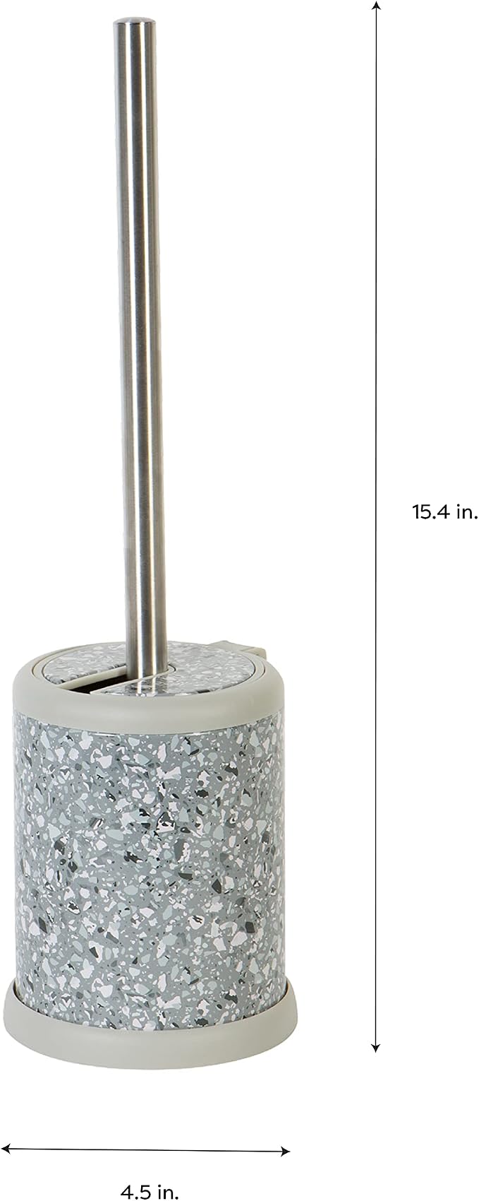 Bath Bliss Toilet Brush and Holder | Self Closing Lid | 360 Degree Brush Head | - Image 8