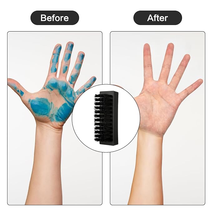 2 Pack Hand Nail Brush for Cleaning Fingernails, Durable Nylon Firm Stiff - Image 3