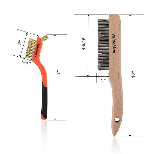 ValueMax Wire Brush Set, Heavy Duty Stainless Steel Wire Scratch Brush - Image 5