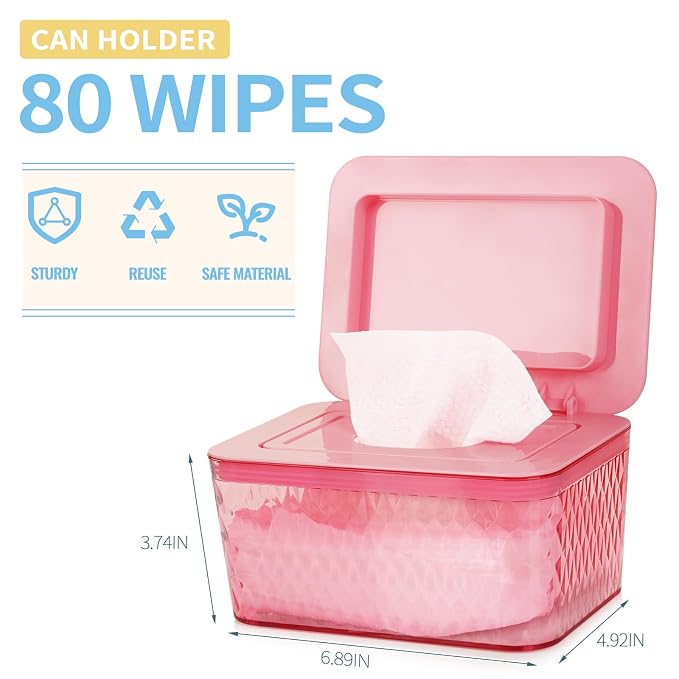 Wipes Dispenser, One-Handed Operation Wipe Holder - Image 2