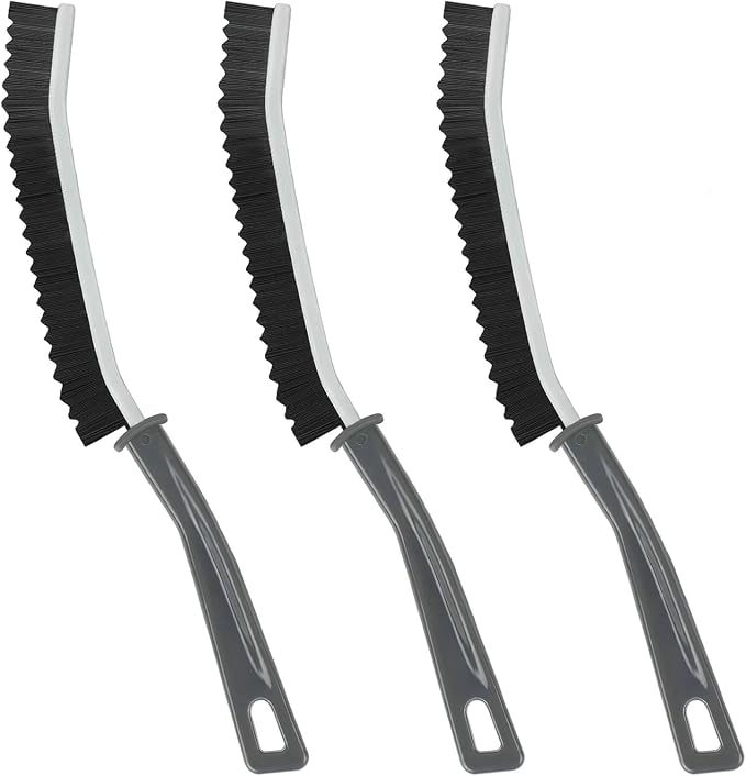 Grey 3pcs Bathroom Crevice Gaps Cleaning Brush Dead Corners Grout Cleaner Scrub by CraftinAround