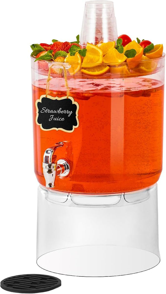 2 Gallon Beverage Dispenser for Parties, BPA-Free Drink Dispenser by MiraFureBrand