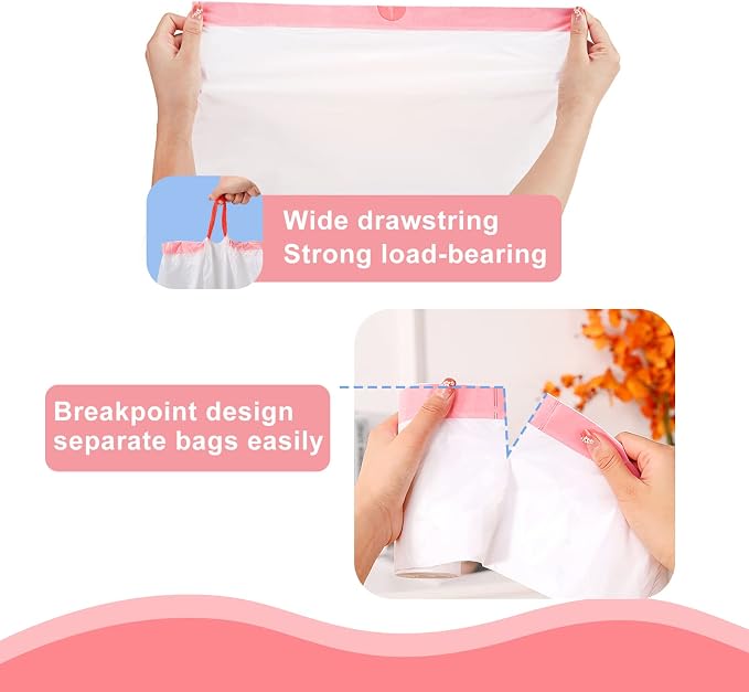 Small Trash Bag 4 Gallon Drawstring Garbage Bags - Image 5