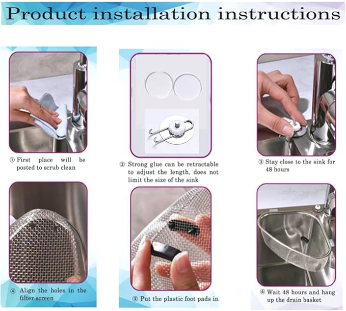 Kitchen Triangle Sink Strainer, Corner Sink Strainer, Stainless Steel Food - Image 6